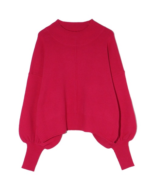 one way（ワンウェイ）の「モックネック総針ニット（ニット/セーター・レディース・ライトグリーン/ライトブルー/ホワイト/ブラック/ライトピンク/イエロー・FREE）」の6枚目の写真