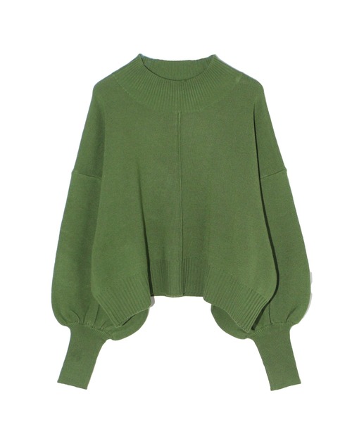 one way（ワンウェイ）の「モックネック総針ニット（ニット/セーター・レディース・ライトグリーン/ライトブルー/ホワイト/ブラック/ライトピンク/イエロー・FREE）」の3枚目の写真