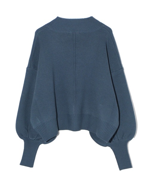 one way（ワンウェイ）の「モックネック総針ニット（ニット/セーター・レディース・ライトグリーン/ライトブルー/ホワイト/ブラック/ライトピンク/イエロー・FREE）」の4枚目の写真