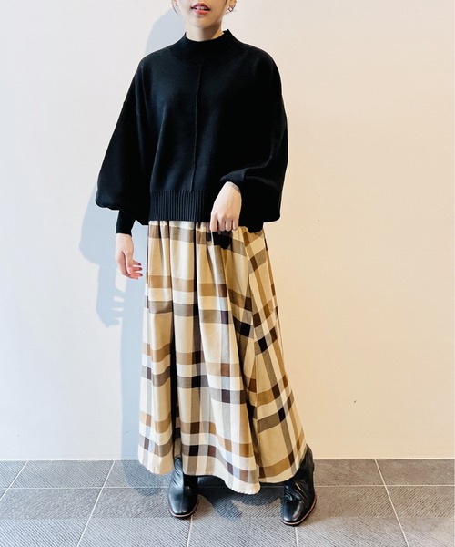 one way（ワンウェイ）の「モックネック総針ニット（ニット/セーター・レディース・ライトグリーン/ライトブルー/ホワイト/ブラック/ライトピンク/イエロー・FREE）」の13枚目の写真