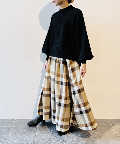 one way（ワンウェイ）の「モックネック総針ニット（ニット/セーター・レディース・ライトグリーン/ライトブルー/ホワイト/ブラック/ライトピンク/イエロー・FREE）」の11枚目の写真