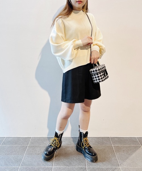 one way（ワンウェイ）の「モックネック総針ニット（ニット/セーター・レディース・ライトグリーン/ライトブルー/ホワイト/ブラック/ライトピンク/イエロー・FREE）」の19枚目の写真