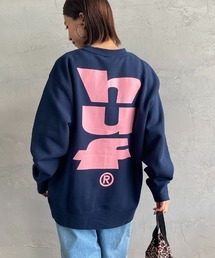 [HUF/ハフ] MEGABLAST バックプリント クルーネックスウェット