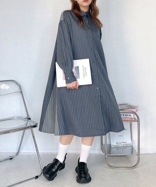 AS KNOW AS plus（アズノゥアズプラス）の「♪異素材合わせてシャツワンピース（シャツワンピース・レディース・ブラック系その他/ブラック系その他2/ネイビー系/オレンジ系その他/ミント/ブラウン系その他/ネイビー系1/ブラウン/チャコールグレー/ネイビー系2/グリーン系/ブラック系その他3/ネイビー系3/ブルー系/ホワイト系/ネイビー系4/ブラック系/グリーン系1/ブラック系1/ブラウン系その他3/ブラウン系その他2/ベージュ系その他/カーキ系/グレー系/ブラック系4/オレンジ系その他2/グレー系1/ネイビー系5/ブルー系3/カーキ系3/ブラック系3/ベージュ系その他6/ブラック系6/レッド系6/カーキ系6/グレー系その他6/ブルー系その他/ネイビー系6/ブルー系2/グリーン系2/ベージュ系2/ブラック系2/カーキ系7/ネイビー系7/ベージュ系その他7/ネイビー系8/ブラウン系その他4/グレー系2/ネイビー系9/カーキ系8/グレー系3/マルチ/ブルー系5/グレー系その他5/ブラック系その他5/ホワイト系その他5/ブラック系5/ブルー系その他5・FREE）」の21枚目の写真