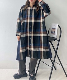 AS KNOW AS plus(アズノゥアズプラス)の♪異素材合わせてシャツワンピース(シャツワンピース)