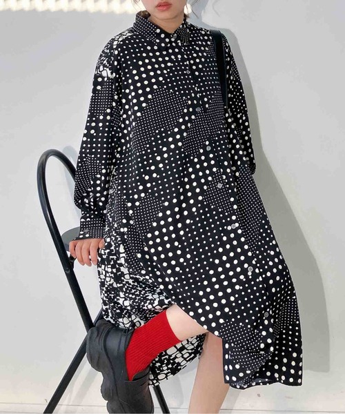 AS KNOW AS plus（アズノゥアズプラス）の「♪異素材合わせてシャツワンピース（シャツワンピース・レディース・ブラック系その他/ブラック系その他2/ネイビー系/オレンジ系その他/ミント/ブラウン系その他/ネイビー系1/ブラウン/チャコールグレー/ネイビー系2/グリーン系/ブラック系その他3/ネイビー系3/ブルー系/ホワイト系/ネイビー系4/ブラック系/グリーン系1/ブラック系1/ブラウン系その他3/ブラウン系その他2/ベージュ系その他/カーキ系/グレー系/ブラック系4/オレンジ系その他2/グレー系1/ネイビー系5/ブルー系3/カーキ系3/ブラック系3/ベージュ系その他6/ブラック系6/レッド系6/カーキ系6/グレー系その他6/ブルー系その他/ネイビー系6/ブルー系2/グリーン系2/ベージュ系2/ブラック系2/カーキ系7/ネイビー系7/ベージュ系その他7/ネイビー系8/ブラウン系その他4/グレー系2/ネイビー系9/カーキ系8/グレー系3/マルチ/ブルー系5/グレー系その他5/ブラック系その他5/ホワイト系その他5/ブラック系5/ブルー系その他5・FREE）」の7枚目の写真