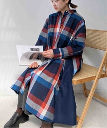 AS KNOW AS plus | ♪異素材合わせてシャツワンピース(シャツワンピース)