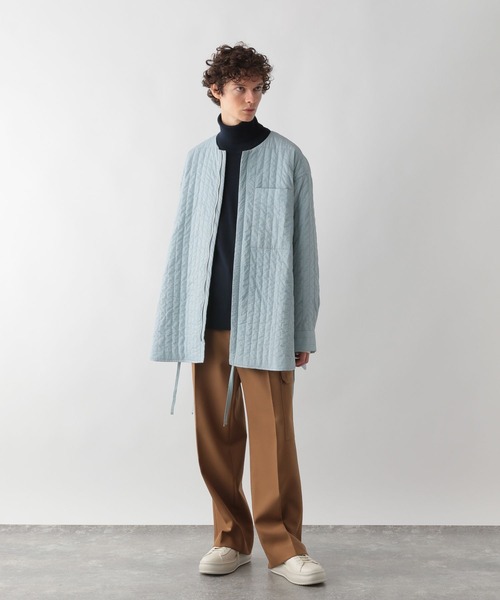 STERNBERG（スタンバーグ）の「STERNBERG/キルティングシャツJK/123261（ナイロンジャケット・メンズ・ブラック/スカイブルー・MEDIUM/LARGE）」の13枚目の写真