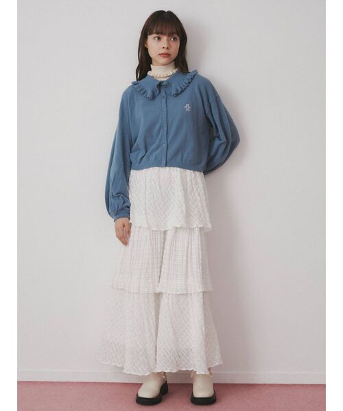 merry jenny（メリージェニー）の「bearフリルカラーカーディガン（カーディガン/ボレロ・レディース・ブラック/ブルー/グリーン/ピンク・FREE）」の10枚目の写真