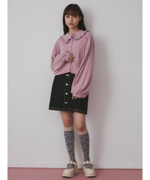 merry jenny（メリージェニー）の「bearフリルカラーカーディガン（カーディガン/ボレロ・レディース・ブラック/ブルー/グリーン/ピンク・FREE）」の17枚目の写真