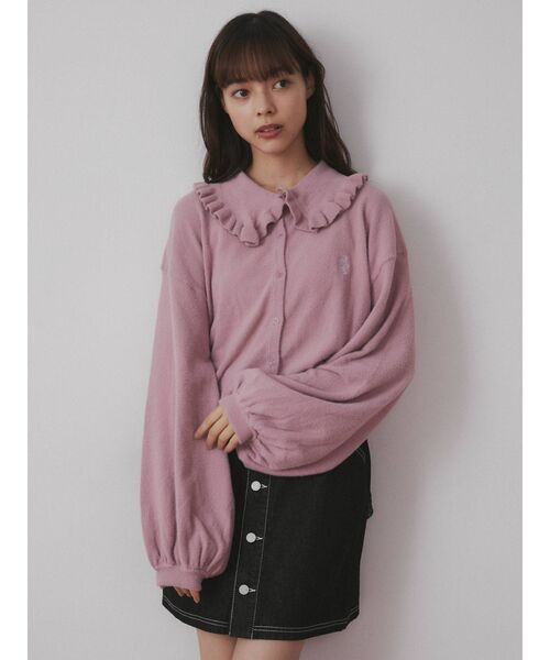 merry jenny（メリージェニー）の「bearフリルカラーカーディガン（カーディガン/ボレロ・レディース・ブラック/ブルー/グリーン/ピンク・FREE）」の19枚目の写真