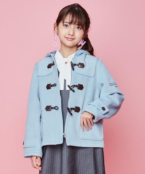 JENNI love(ジェニィラブ)の「メルトンダッフルコート(ダッフルコート・キッズ・ベージュ/サックスブルー/ネイビー・140cm/160cm/130cm/150cm)」の3枚目の写真