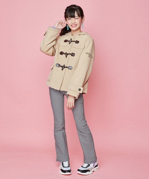 JENNI love(ジェニィラブ)の「メルトンダッフルコート(ダッフルコート・キッズ・ベージュ/サックスブルー/ネイビー・140cm/160cm/130cm/150cm)」の4枚目の写真