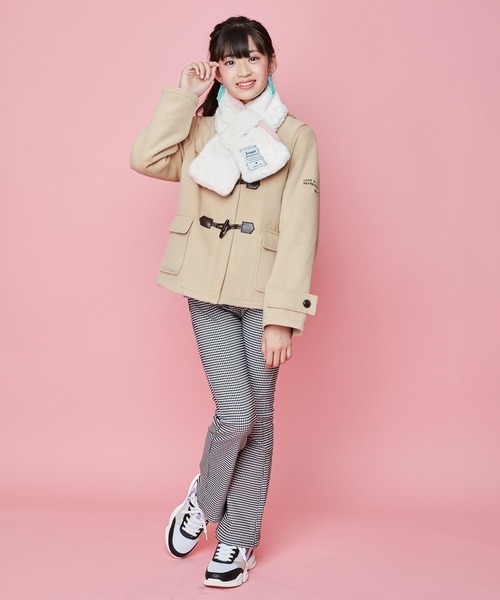 JENNI love(ジェニィラブ)の「メルトンダッフルコート(ダッフルコート・キッズ・ベージュ/サックスブルー/ネイビー・140cm/160cm/130cm/150cm)」の5枚目の写真