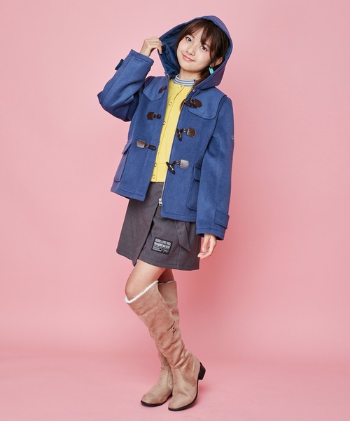 JENNI love(ジェニィラブ)の「メルトンダッフルコート(ダッフルコート・キッズ・ベージュ/サックスブルー/ネイビー・140cm/160cm/130cm/150cm)」の9枚目の写真