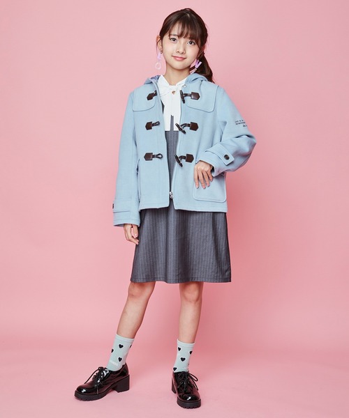 JENNI love(ジェニィラブ)の「メルトンダッフルコート(ダッフルコート・キッズ・ベージュ/サックスブルー/ネイビー・140cm/160cm/130cm/150cm)」の10枚目の写真