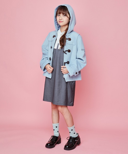 JENNI love(ジェニィラブ)の「メルトンダッフルコート(ダッフルコート・キッズ・ベージュ/サックスブルー/ネイビー・140cm/160cm/130cm/150cm)」の11枚目の写真