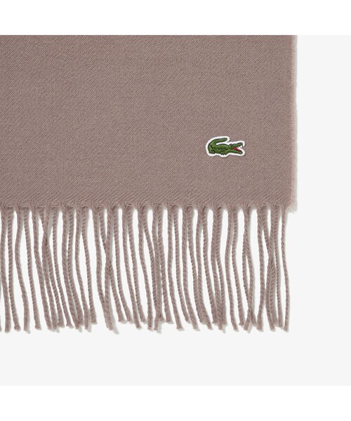 LACOSTE（ラコステ）の「ベーシックウールマフラー（マフラー・メンズ・ベージュ/ブラック/グレー/ストーン・FREE）」の6枚目の写真