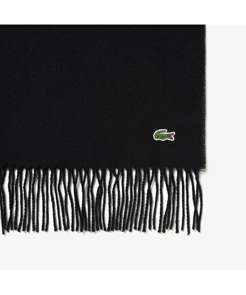 LACOSTE（ラコステ）の「ベーシックウールマフラー（マフラー・メンズ・ベージュ/ブラック/グレー/ストーン・FREE）」の8枚目の写真