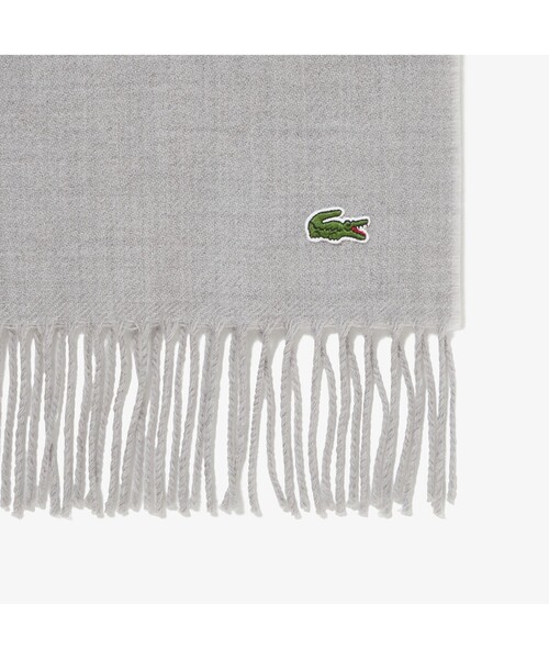 LACOSTE（ラコステ）の「ベーシックウールマフラー（マフラー・メンズ・ベージュ/ブラック/グレー/ストーン・FREE）」の10枚目の写真