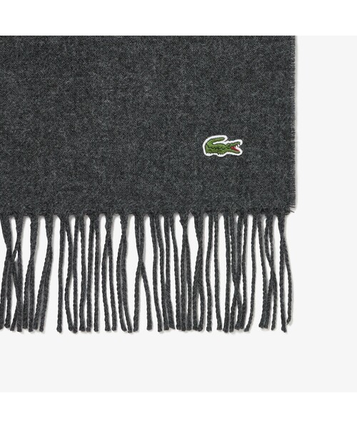 LACOSTE（ラコステ）の「ベーシックウールマフラー（マフラー・メンズ・ベージュ/ブラック/グレー/ストーン・FREE）」の12枚目の写真