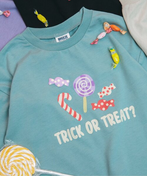 BREEZE（ブリーズ）の「バラエティーTシャツ（Tシャツ/カットソー・キッズ・パープル/ミント/オフホワイト/ブラウン/イエロー/オレンジ/ラベンダー/ブラック/カーキ・100/110/90/80/120/140/130）」の6枚目の写真