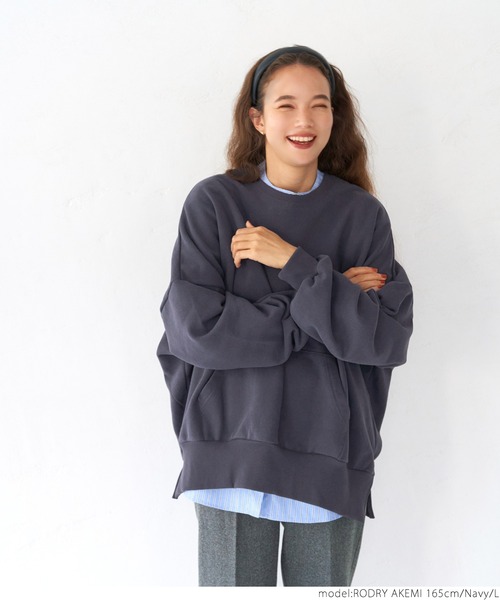 coca(coca)(コカ)の「ふわふあビッグシルエットスウェット(スウェット・レディース・ネイビー/アイボリー/ライトピンク/ワイン・M/L)」の19枚目の写真