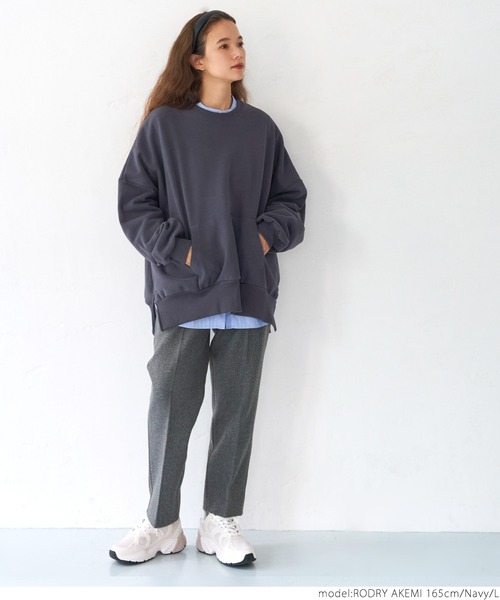 coca(coca)(コカ)の「ふわふあビッグシルエットスウェット(スウェット・レディース・ネイビー/アイボリー/ライトピンク/ワイン・M/L)」の20枚目の写真