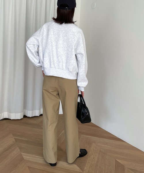 CANAL JEAN（キャナルジーン）の「El mar(エルマール) エンブレム刺繍裏起毛トレーナー（スウェット・レディース・ネイビー/ヘザーグレー・ONE SIZE）」の4枚目の写真