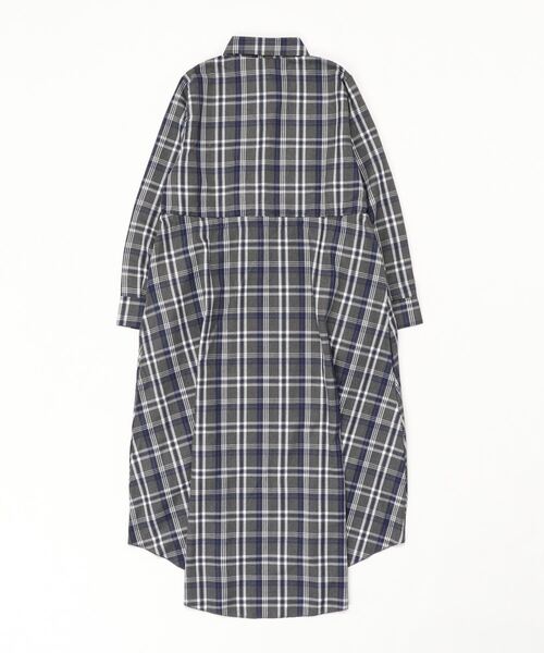 Auntie Rosa（アンティローザ）の「マドラスチェック フレアシャツワンピース（ワンピース・レディース・ネイビー・FREE）」の7枚目の写真