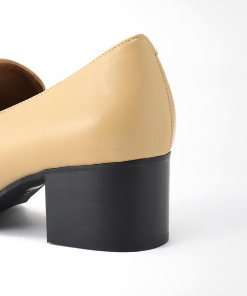 B.C STOCK（ベーセーストック）の「ヒールローファー（パンプス・レディース・ベージュ/ブラック・SMALL/MEDIUM/LARGE）」の6枚目の写真