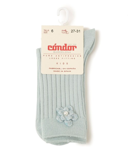SHIPS(シップス)の「condor:フラワー リブ ソックス(ソックス/靴下・キッズ・ライトグリーン/ホワイト/ピンク/ライトグレー・110/100)」の3枚目の写真