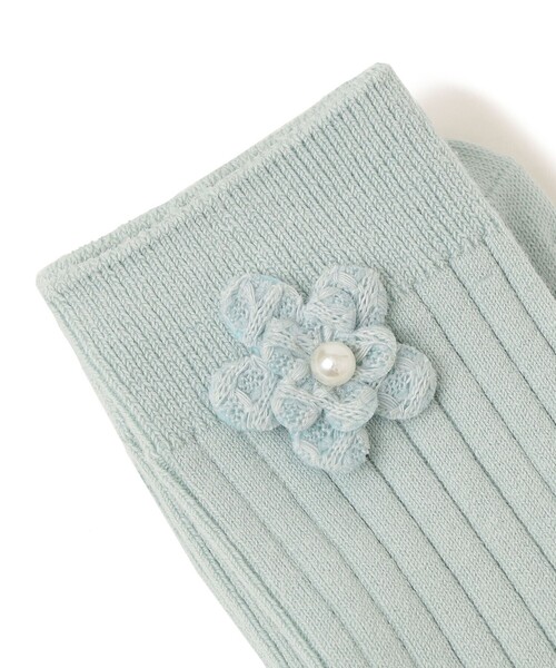 SHIPS(シップス)の「condor:フラワー リブ ソックス(ソックス/靴下・キッズ・ライトグリーン/ホワイト/ピンク/ライトグレー・110/100)」の5枚目の写真