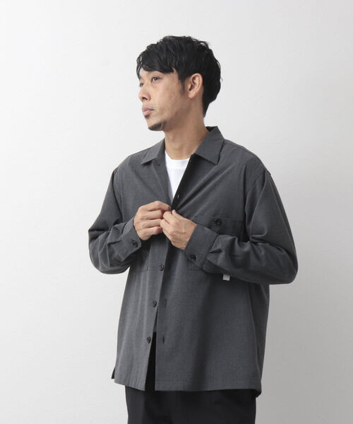 NOLLEY'S goodman(ノーリーズグッドマン)の「CREWMAN SHIRT オープンカラーシャツ(シャツ/ブラウス・メンズ・ダークネイビー/チャコールグレー/ライトグレー・M/L/S)」の19枚目の写真