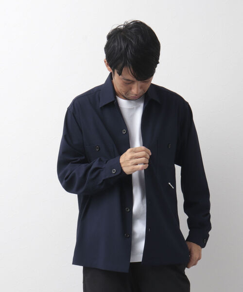 NOLLEY'S goodman(ノーリーズグッドマン)の「CREWMAN SHIRT オープンカラーシャツ(シャツ/ブラウス・メンズ・ダークネイビー/チャコールグレー/ライトグレー・M/L/S)」の20枚目の写真