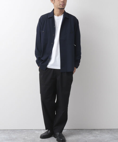 NOLLEY'S goodman(ノーリーズグッドマン)の「CREWMAN SHIRT オープンカラーシャツ(シャツ/ブラウス・メンズ・ダークネイビー/チャコールグレー/ライトグレー・M/L/S)」の5枚目の写真