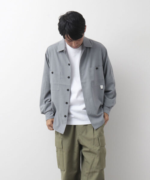 NOLLEY'S goodman(ノーリーズグッドマン)の「CREWMAN SHIRT オープンカラーシャツ(シャツ/ブラウス・メンズ・ダークネイビー/チャコールグレー/ライトグレー・M/L/S)」の17枚目の写真