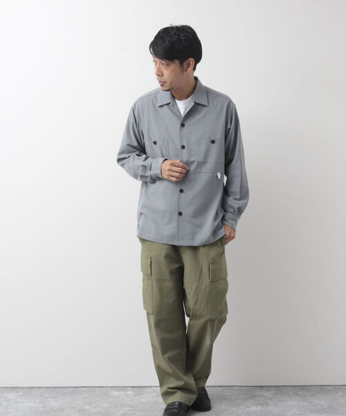 NOLLEY'S goodman(ノーリーズグッドマン)の「CREWMAN SHIRT オープンカラーシャツ(シャツ/ブラウス・メンズ・ダークネイビー/チャコールグレー/ライトグレー・M/L/S)」の21枚目の写真