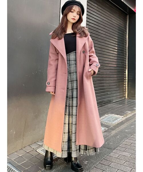 RESEXXY（リゼクシー）の「ウールライクトレンチコート（トレンチコート・レディース・ブラック/ベージュ/グレー/ピンク・FREE）」の8枚目の写真