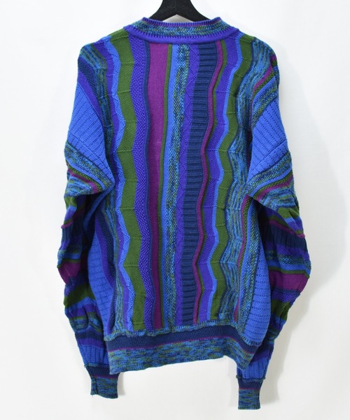 VINTAGE(ヴィンテージ)の「【ヴィンテージ古着】90's COLOURS BY ALEXANDER JULIAN 立体編み 3D コットンニットセーター USA製(ニット/セーター・メンズ・マルチ・LARGE)」の2枚目の写真