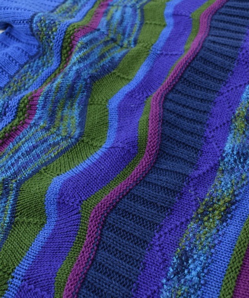 VINTAGE(ヴィンテージ)の「【ヴィンテージ古着】90's COLOURS BY ALEXANDER JULIAN 立体編み 3D コットンニットセーター USA製(ニット/セーター・メンズ・マルチ・LARGE)」の3枚目の写真