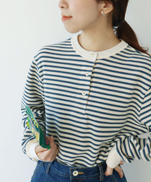 PAR ICI | パールニットボーダー 長袖カットソー(Tシャツ/カットソー)