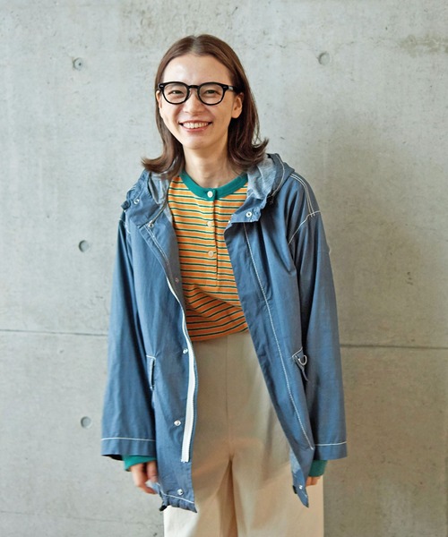 PAR ICI（パーリッシィ）の「パールニットボーダー 長袖カットソー（Tシャツ/カットソー・レディース・オレンジ/アイボリー・FREE）」の9枚目の写真