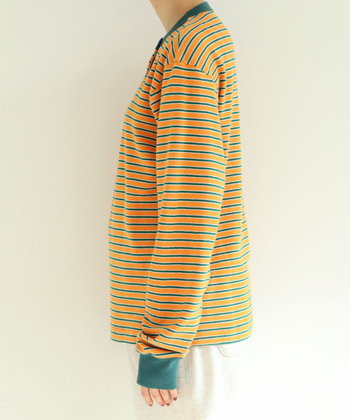 PAR ICI（パーリッシィ）の「パールニットボーダー 長袖カットソー（Tシャツ/カットソー・レディース・オレンジ/アイボリー・FREE）」の13枚目の写真