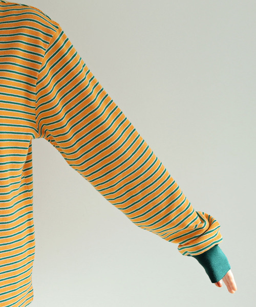 PAR ICI（パーリッシィ）の「パールニットボーダー 長袖カットソー（Tシャツ/カットソー・レディース・オレンジ/アイボリー・FREE）」の17枚目の写真