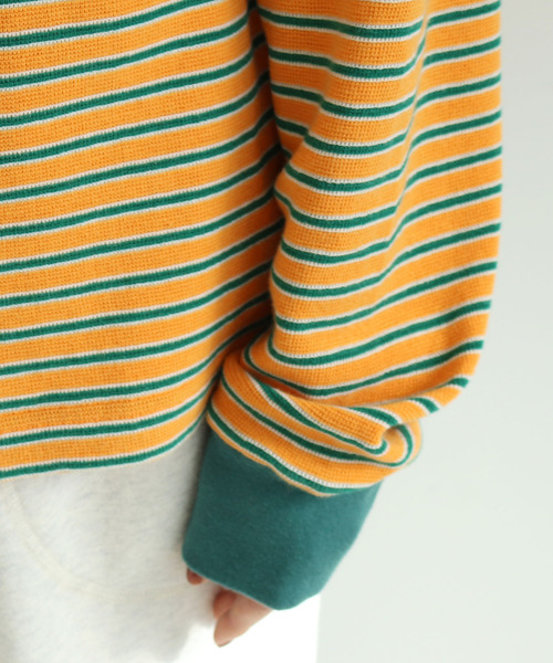 PAR ICI（パーリッシィ）の「パールニットボーダー 長袖カットソー（Tシャツ/カットソー・レディース・オレンジ/アイボリー・FREE）」の18枚目の写真