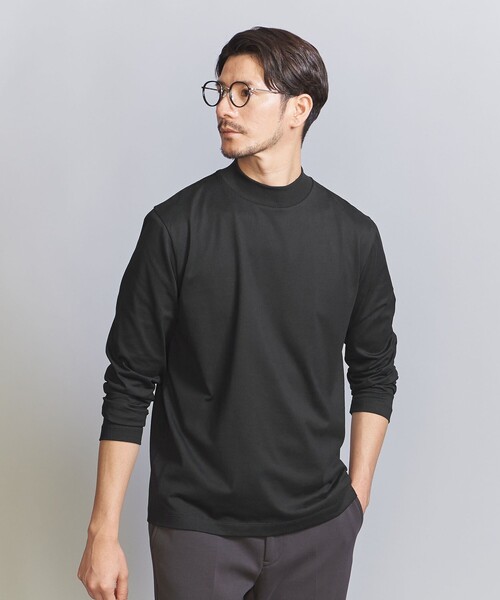 BEAUTY&YOUTH UNITED ARROWS（ビューティーアンドユースユナイテッドアローズ）の「【WEB限定 WARDROBE SMART】クリア ガスコットン モックネック カットソー【抗菌・防臭】（Tシャツ/カットソー・メンズ・ホワイト/ブラック/ダークグレー/ライトグレー・S/M/L/XL）」の5枚目の写真
