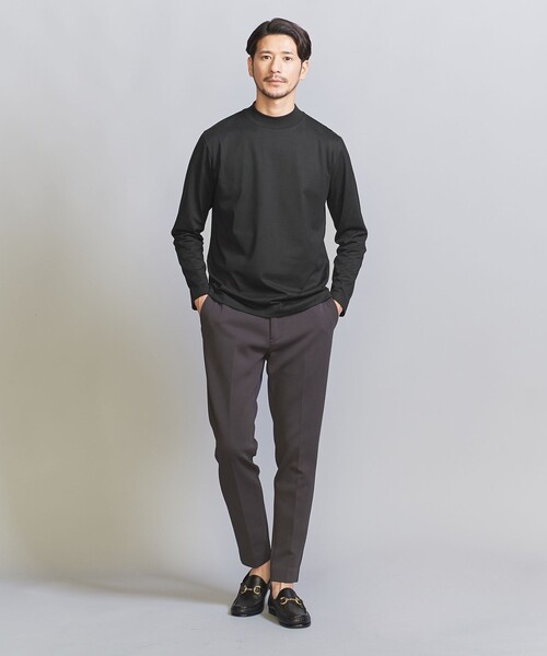 BEAUTY&YOUTH UNITED ARROWS（ビューティーアンドユースユナイテッドアローズ）の「【WEB限定 WARDROBE SMART】クリア ガスコットン モックネック カットソー【抗菌・防臭】（Tシャツ/カットソー・メンズ・ホワイト/ブラック/ダークグレー/ライトグレー・S/M/L/XL）」の12枚目の写真