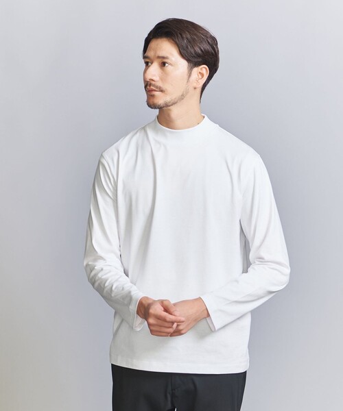 BEAUTY&YOUTH UNITED ARROWS（ビューティーアンドユースユナイテッドアローズ）の「【WEB限定 WARDROBE SMART】クリア ガスコットン モックネック カットソー【抗菌・防臭】（Tシャツ/カットソー・メンズ・ホワイト/ブラック/ダークグレー/ライトグレー・S/M/L/XL）」の16枚目の写真