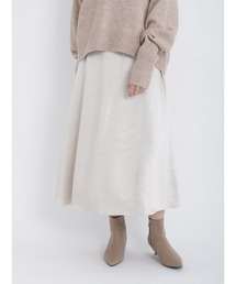 Te chichi | サテンロングセミフレアスカート(スカート)